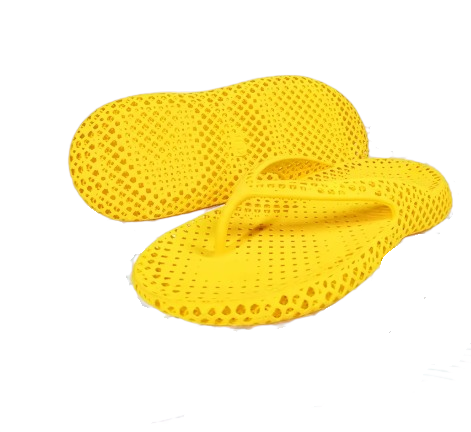 3D printed flip flops integrated into slippers for men and women to wear outdoors in summer