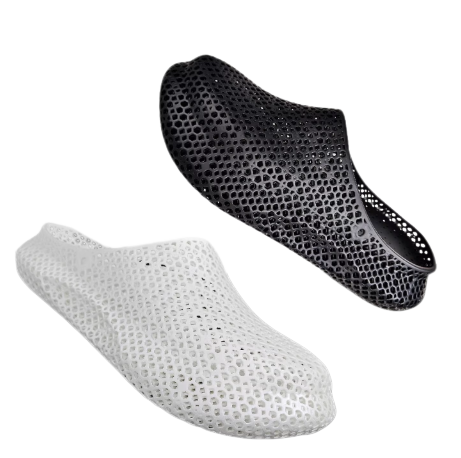 3D Printed Slippers with Holes, Men's and Women's Summer Outdoor Breathable Thick Soles for Anti-Slip