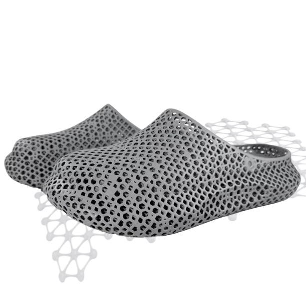 3D Printed Slippers with Holes, Men's and Women's Summer Outdoor Breathable Thick Soles for Anti-Slip