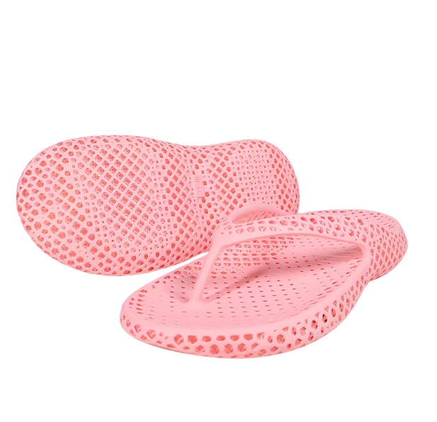 3D printed flip flops integrated into slippers for men and women to wear outdoors in summer