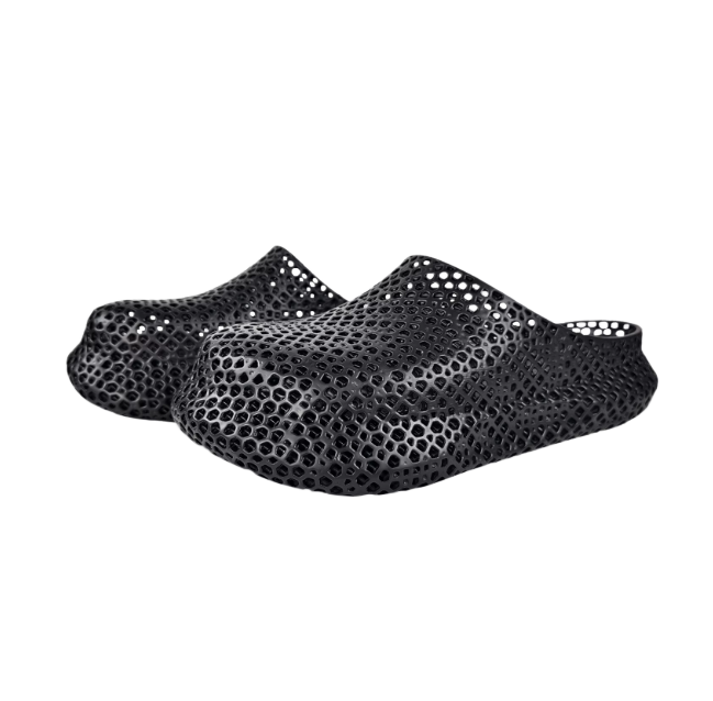 3D Printed Slippers with Holes, Men's and Women's Summer Outdoor Breathable Thick Soles for Anti-Slip