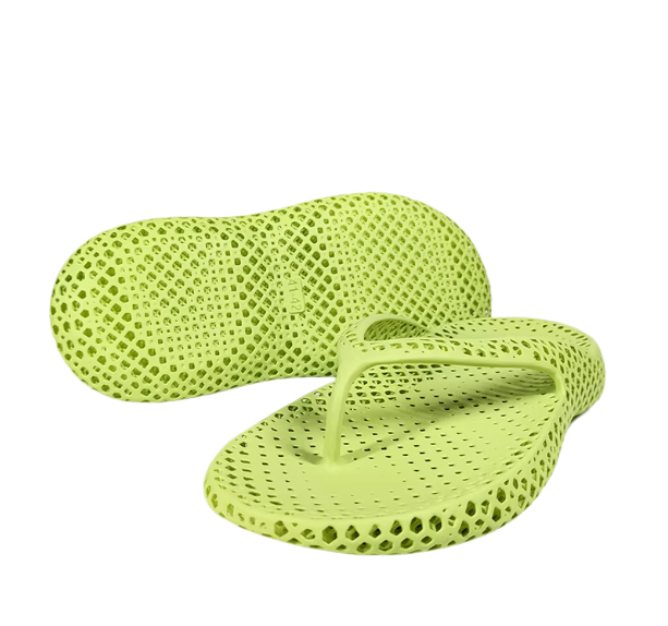 3D printed flip flops integrated into slippers for men and women to wear outdoors in summer