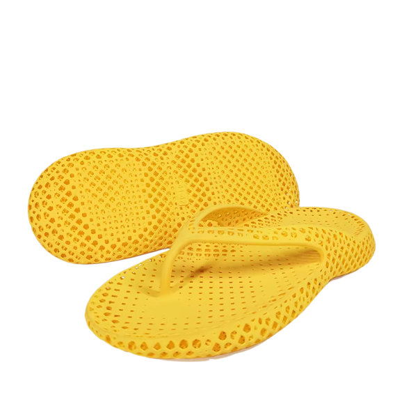 3D printed flip flops integrated into slippers for men and women to wear outdoors in summer